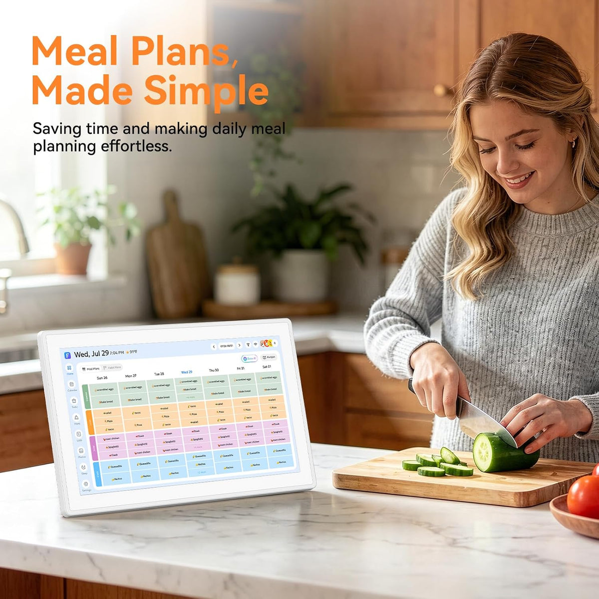 21.5" Smart Digital Calendar - Family Hub Planner with Chort Chart