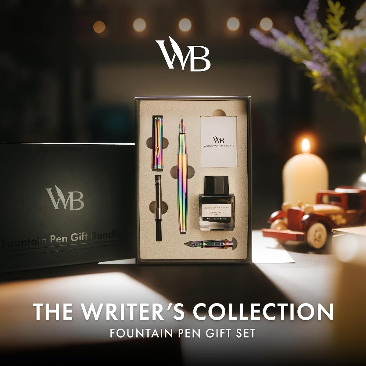 Wordsworth & Black Fountain Pen Gift Set, Medium & Extra Fine Nib, Ra...