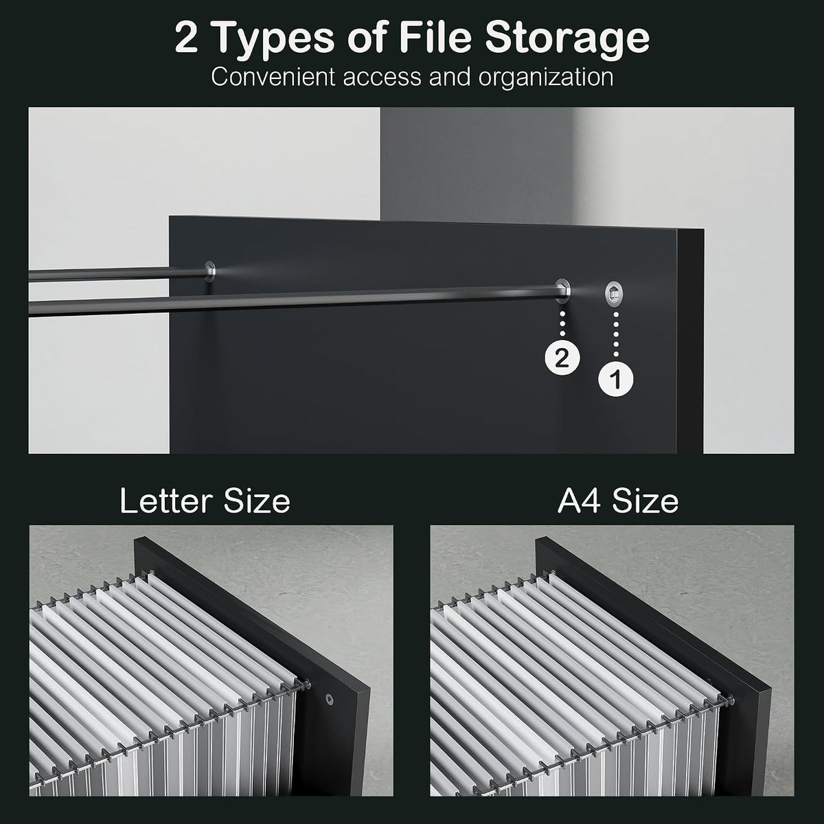 ModernMate 4 Drawer File Cabinet with Lock for Home Office