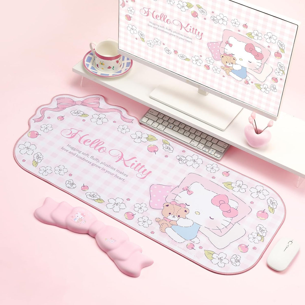 Kuitmor Kawaii Anime Mouse Pad Wrist Rest Support Set - Non-Slip Desk Mat and...