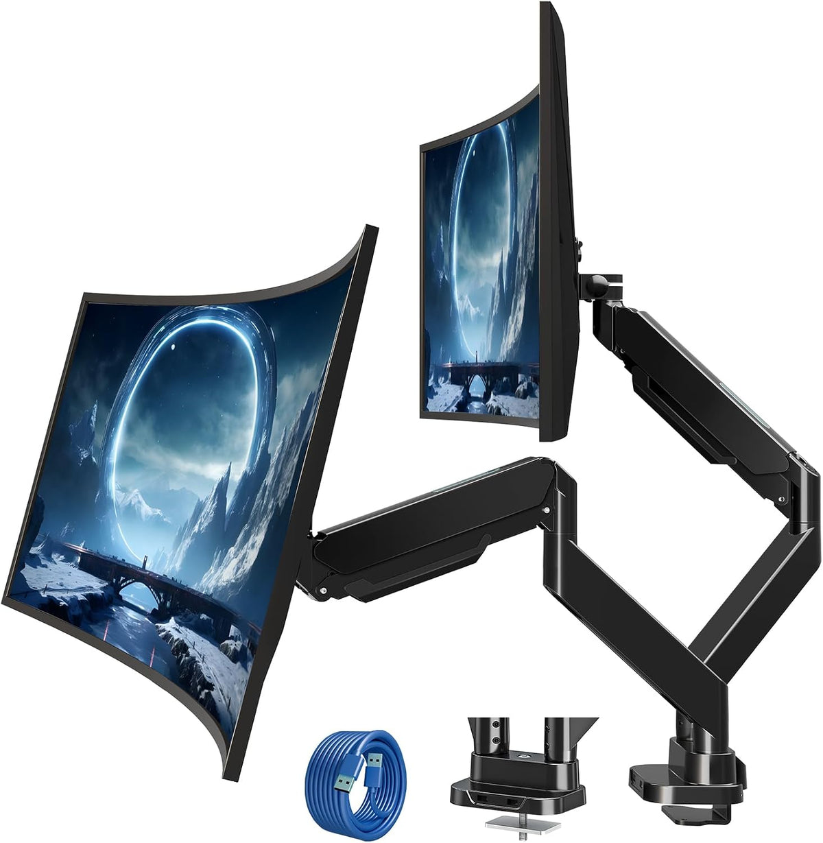 MOUNT PRO Dual Monitor Desk Mount for 39" Ultrawide Screen up to 33lbs, ...