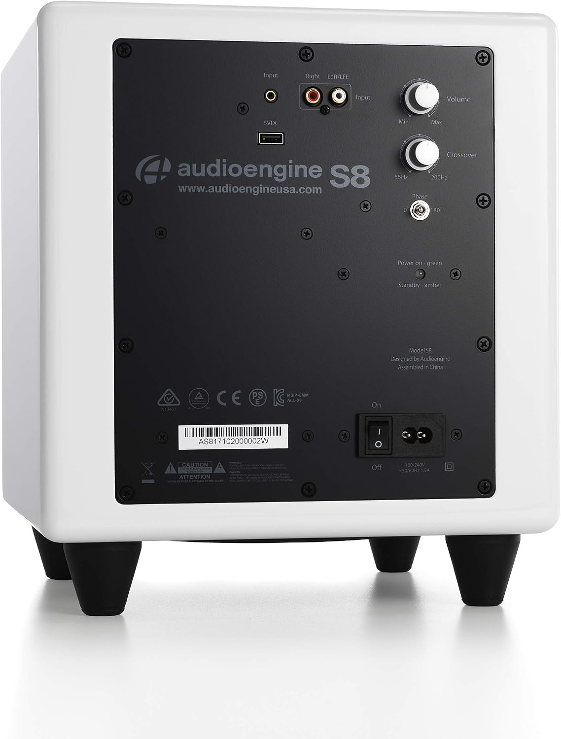 Audioengine S8 Powered Subwoofer – 250W Wireless-Ready 8-Inch Bass Speaker