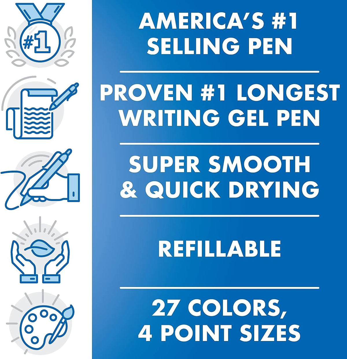 Pilot G2 Premium Gel Pen Convenience Pack, Retractable, Fine 0.7 mm, Blue Ink...