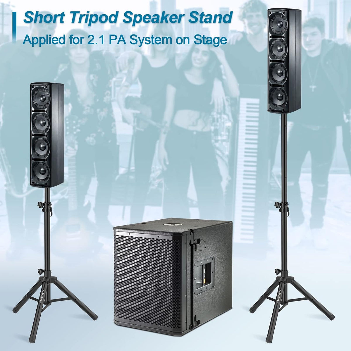 Vondynote Tripod Speaker Stands Pair 33.5"-53.5" PA DJ Mini Speaker...