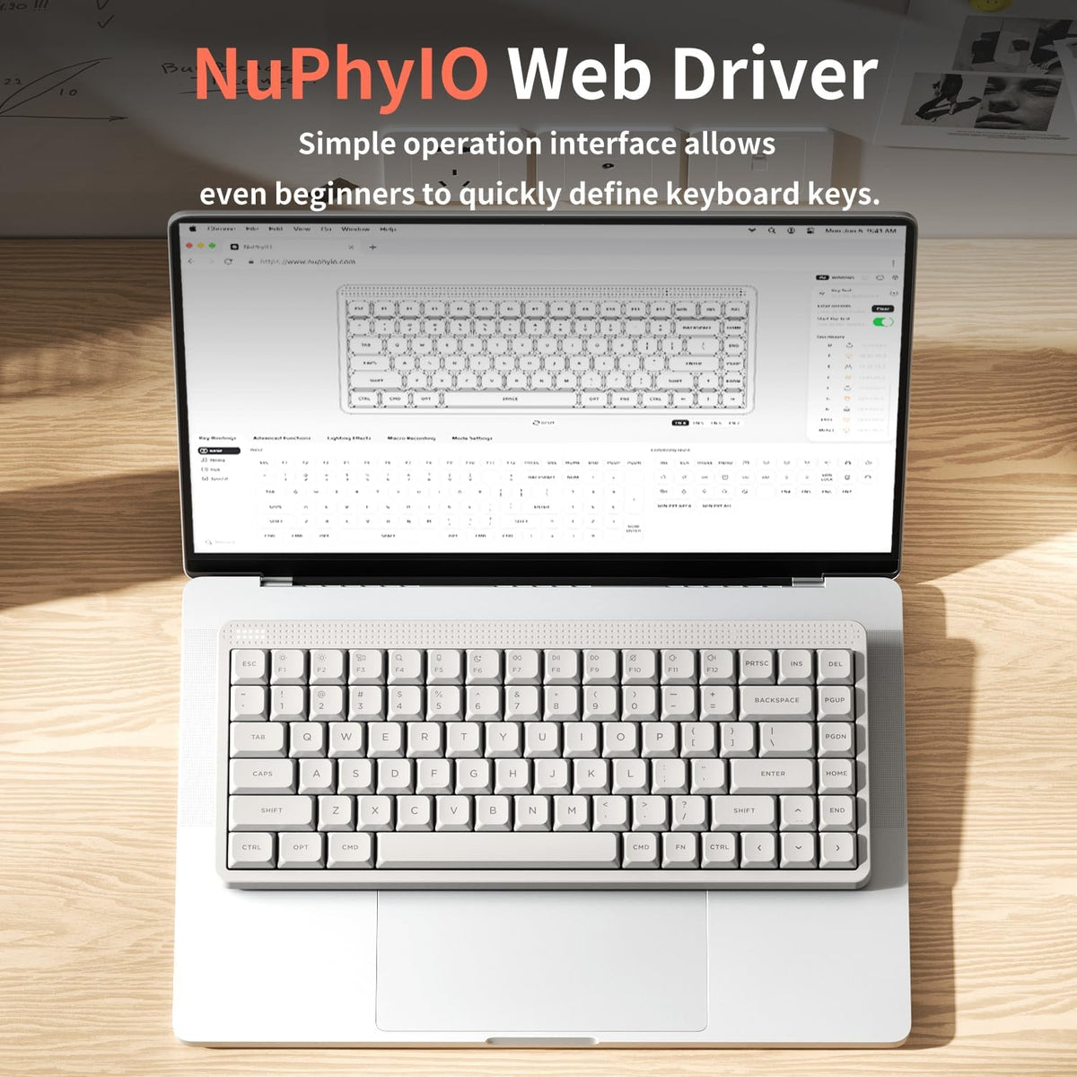 nuphy Node75 Tri-Mode Wireless Mechanical Gaming Keyboard - White