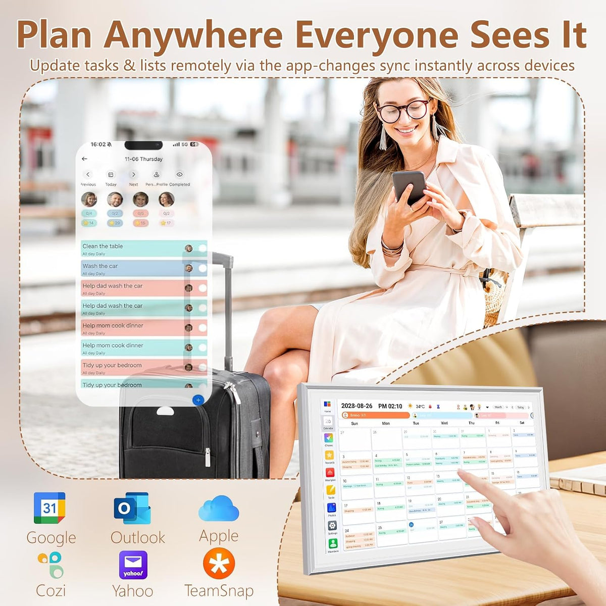15.6 Inch Touchscreen Family Digital Calendar