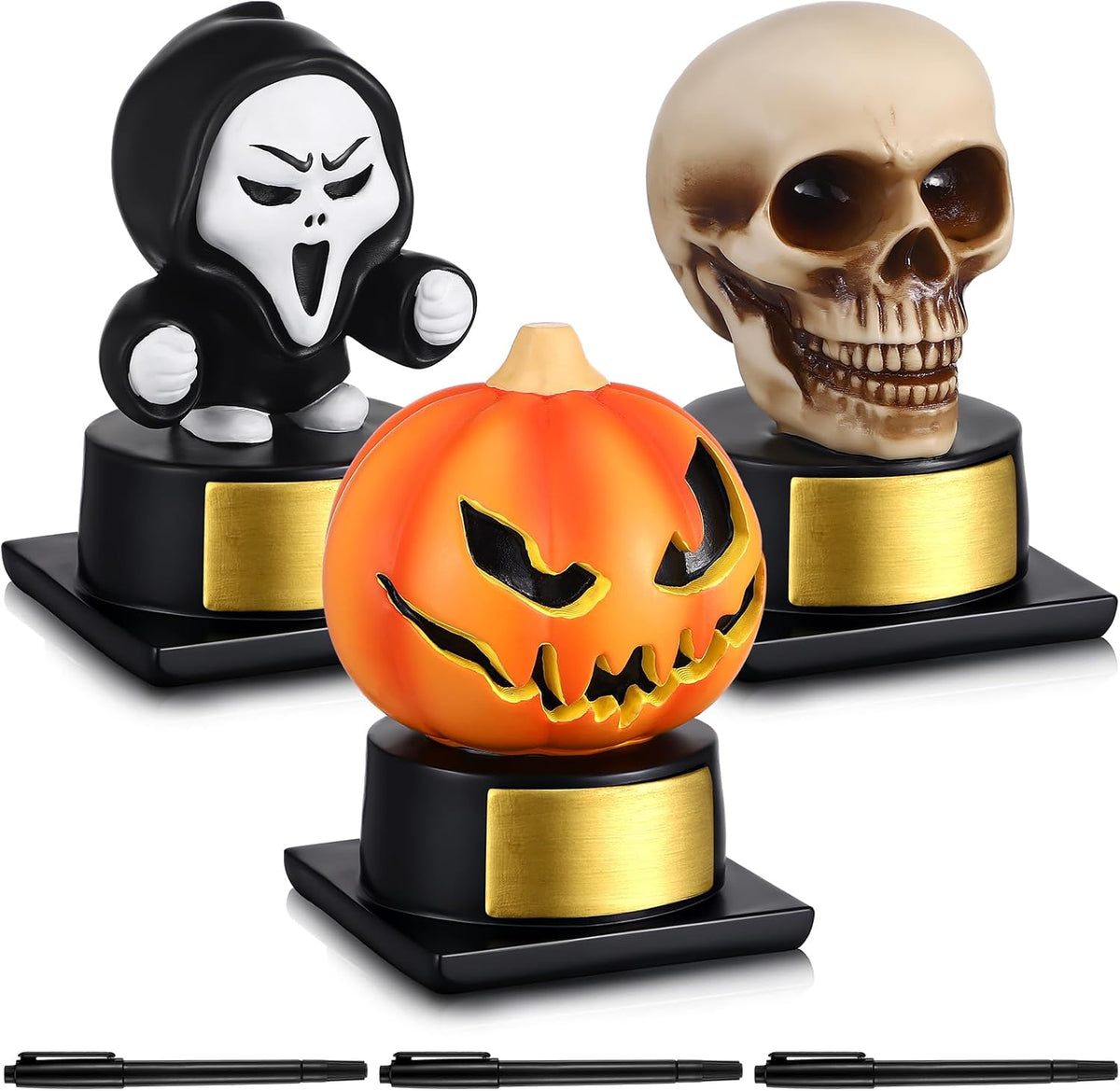 AceOrbit 3 Pack Halloween Trophy Awards 4.3'' Best Costume Contest Tr...