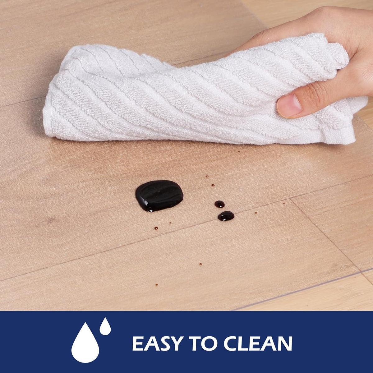 SALLOUS Plastic Floor Mat for Home, 4' x 6' Waterproof Area Rug for D...