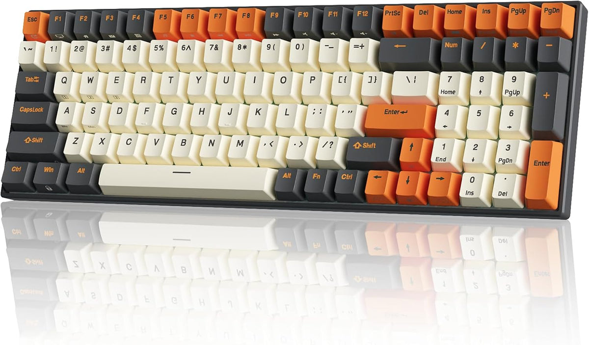 RK ROYAL KLUDGE RK100 Wireless Mechanical Keyboard RGB Backlit Bluetooth5.1/2...