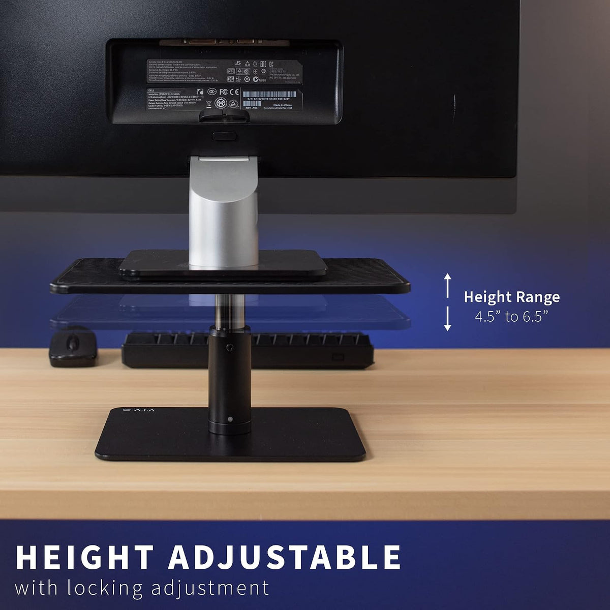 VIVO Universal Height Adjustable Ergonomic Computer Monitor and Laptop Riser ...