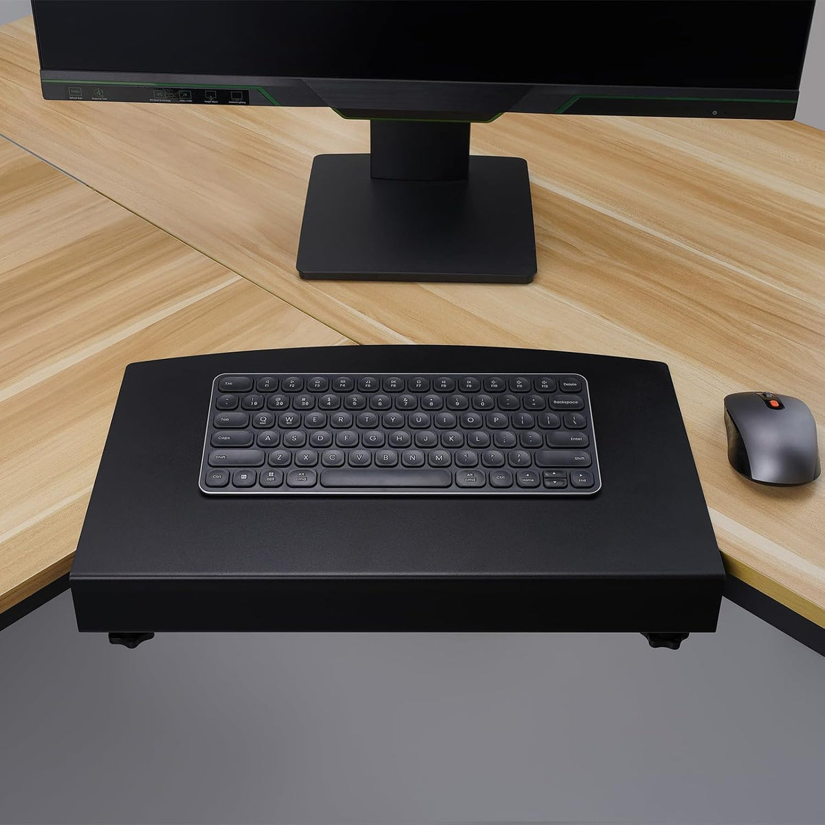 17 inch Corner Desk Connector Platform for Mounting on L-Shaped Desk Extender...
