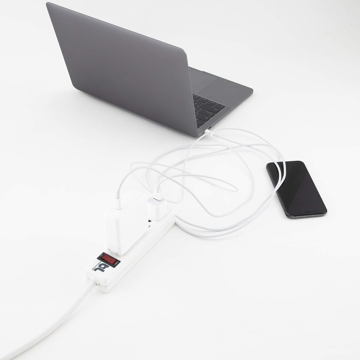 Bluelounge CableBox Mini Cable Management with Small Surge Protector, Black (...