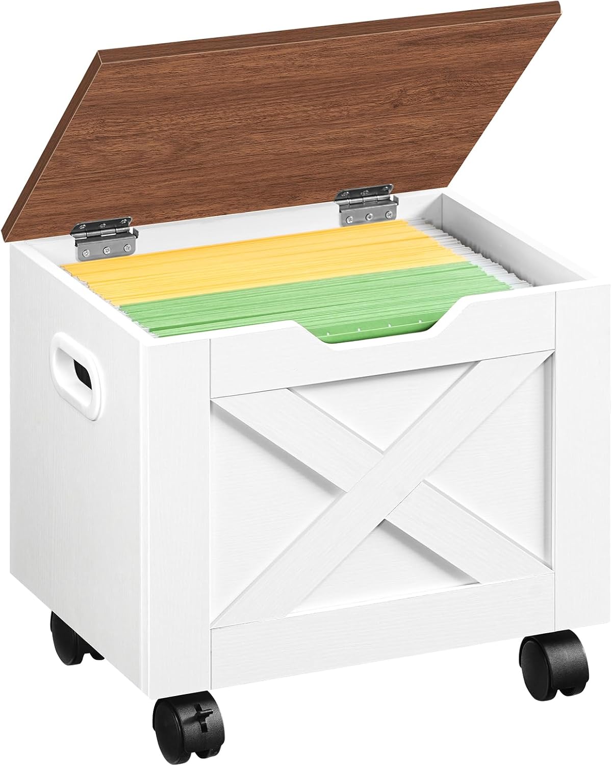 MAHANCRIS Rolling Filing Cabinet, Small File Cabinet Under Desk with Single D...