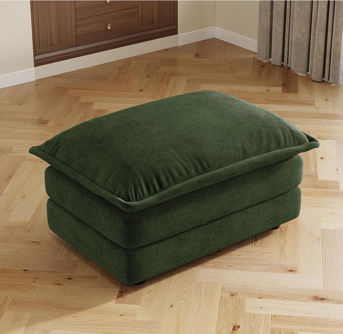 33" Green Ottoman for Modular Sectional Sofa Cloud Couch