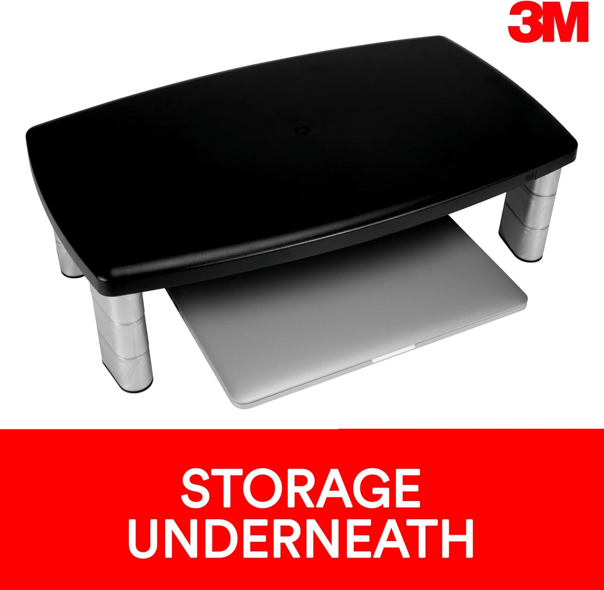 3M Extra Wide Adjustable Computer Monitor Stand, 20 in x 12 in