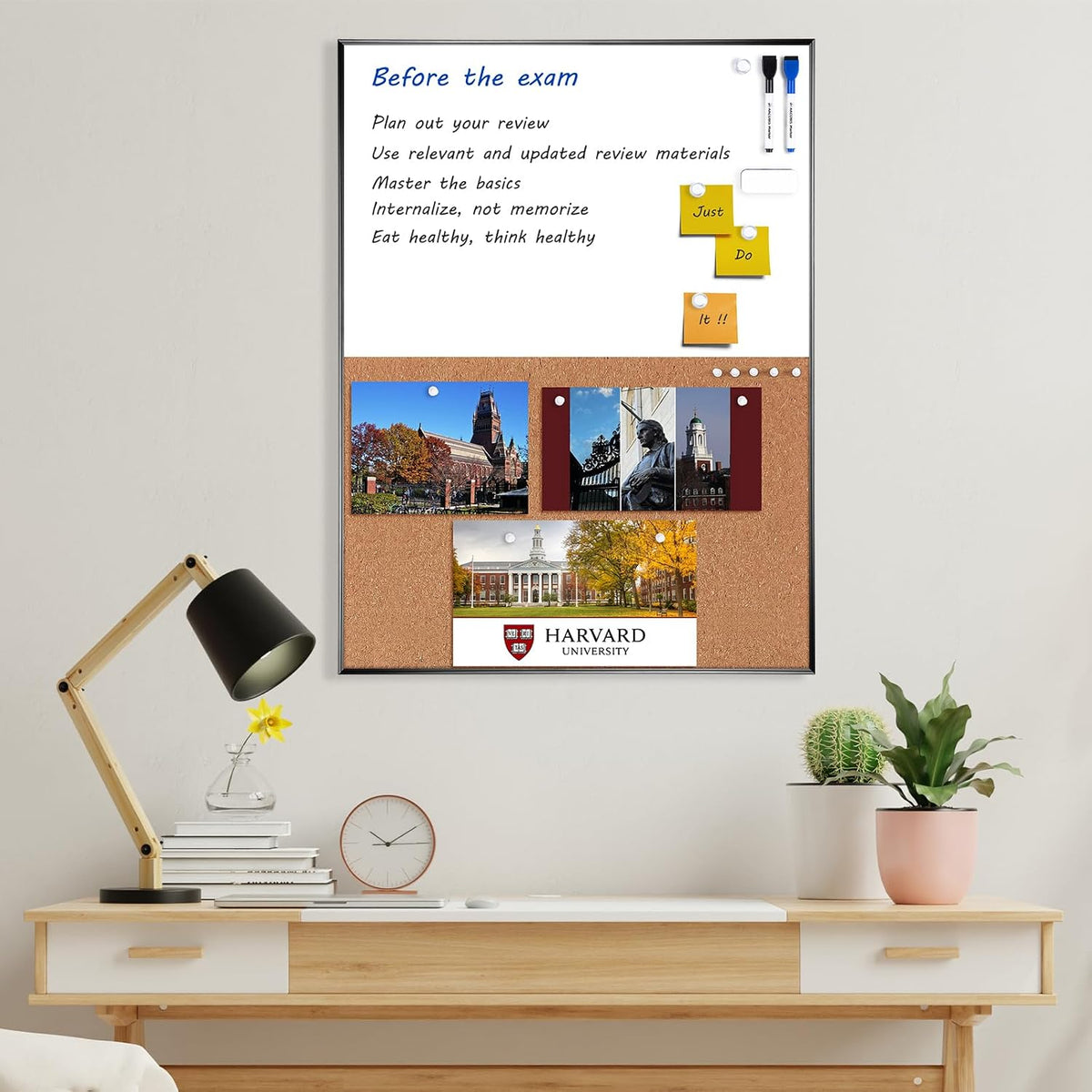 ARCOBIS Cork Board White Board Combo