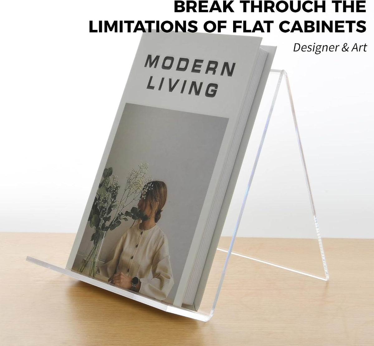 Acrylic Book Stand, Book Display Holder 8.5 x 11, Clear Acrylic Display Easel...