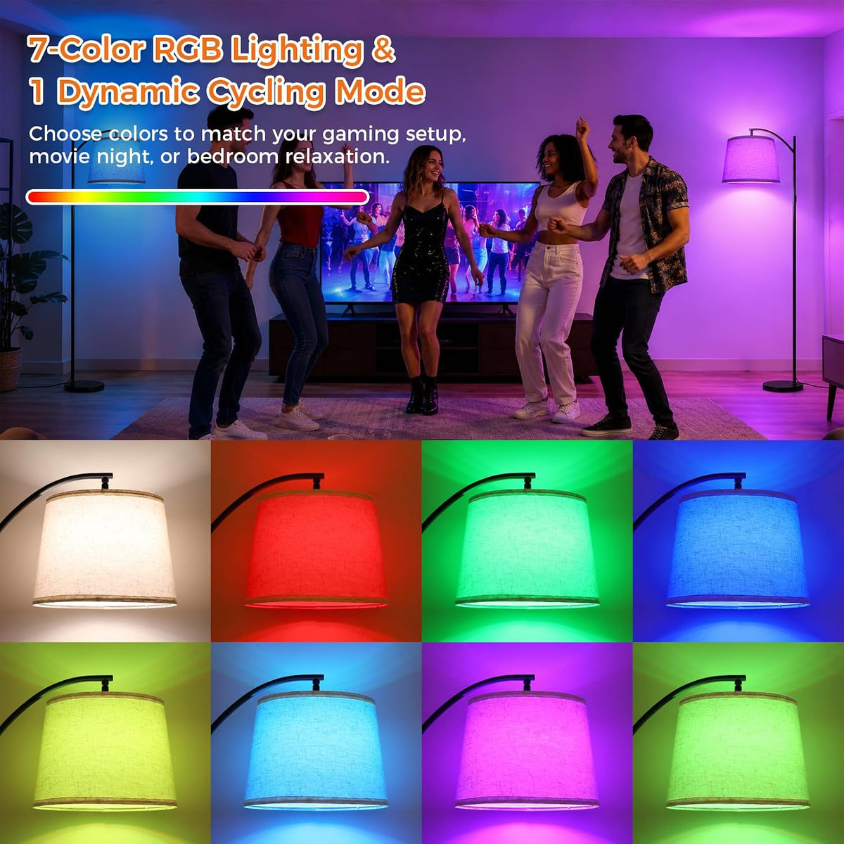Unicozin 2000LM Floor Lamp, 65"-71" Adjustable Standing Lamp with 1...
