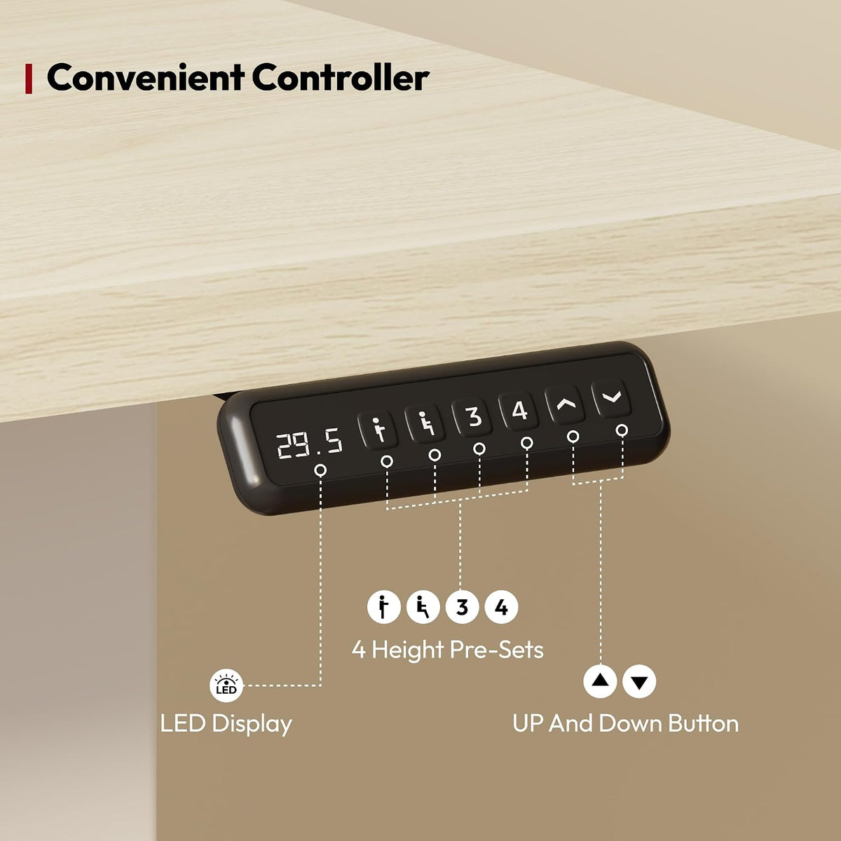 SANODESK 71x63 Electric L-Shaped Corner Standing Desk with 4 Drawers