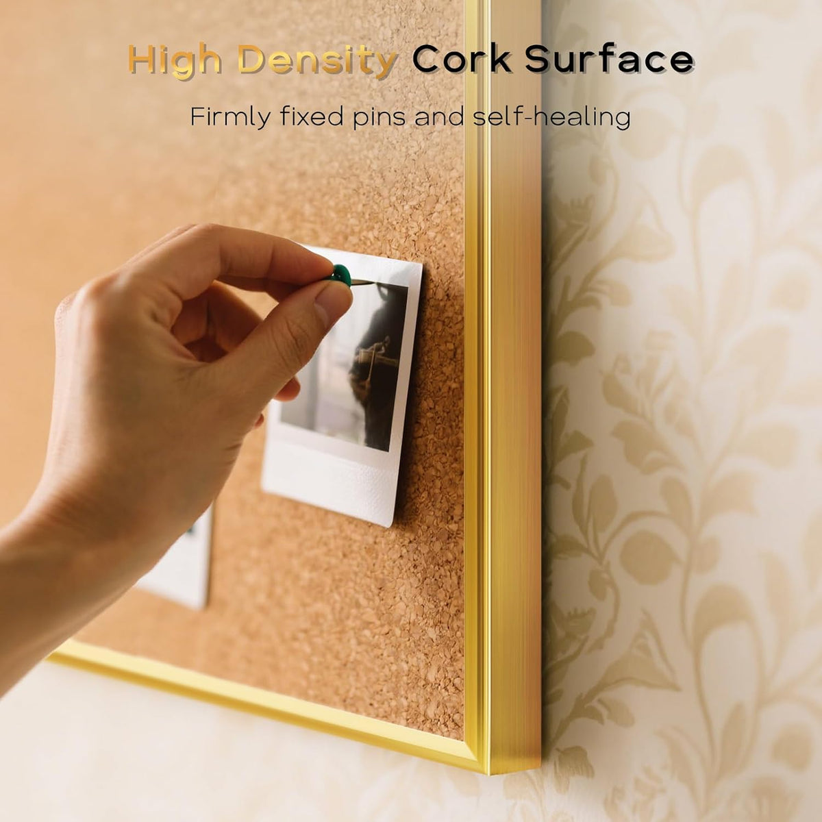 Magnetic Dry Erase White Board & Cork Board Combo, 24"x18", Wal...