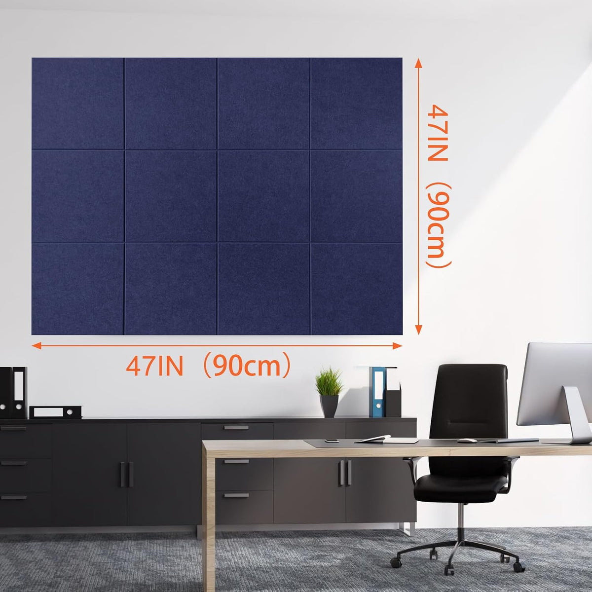 Cork Boards for Walls 48" x 36" Felt Board Alternative, 12 Pack Fel...