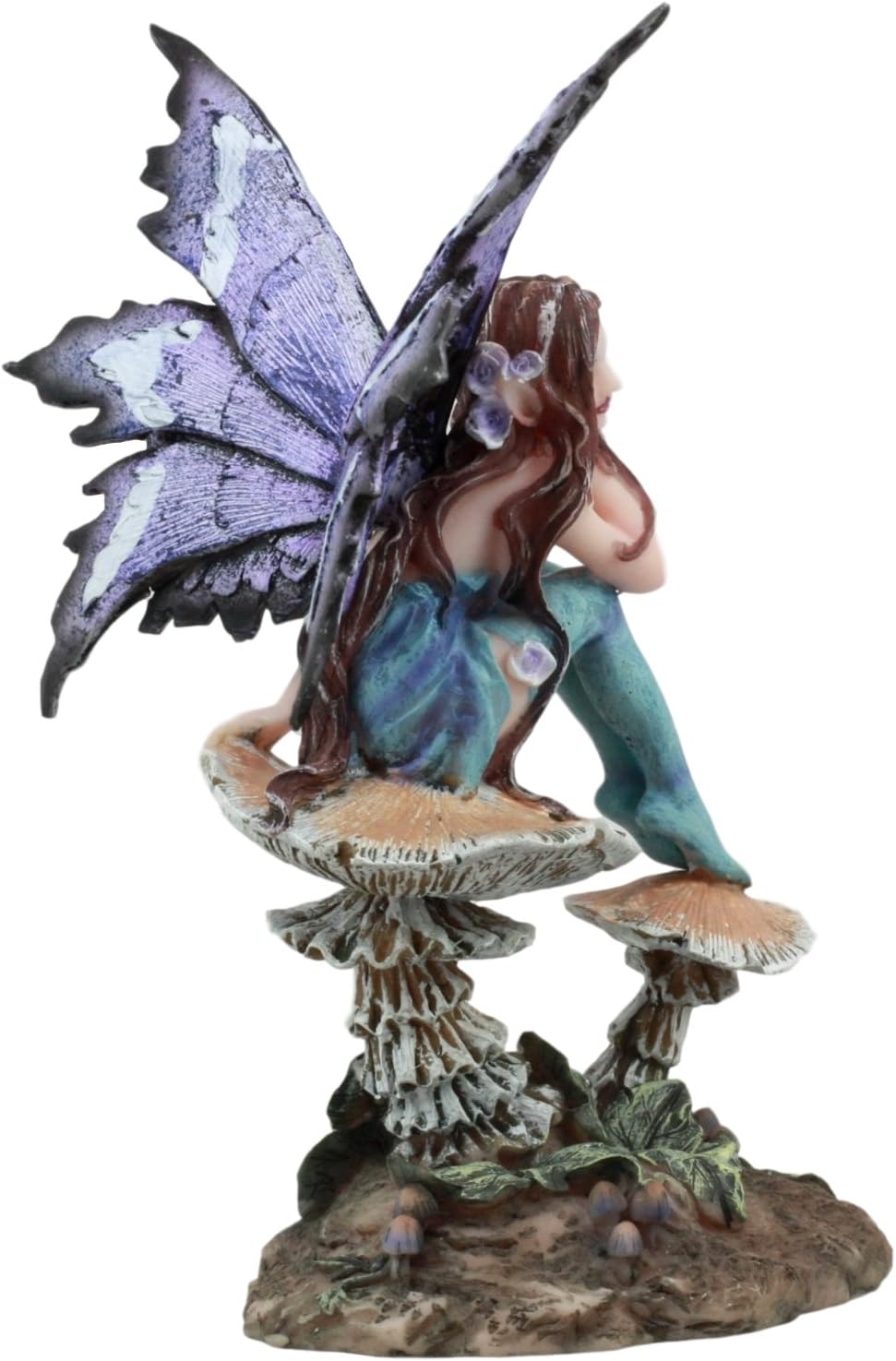 Ebros Amy Brown Forest Willow Nice Fairy Sitting On Wild Giant Mushroom Stool...