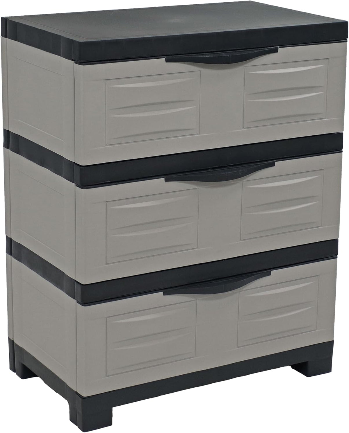 Sunnydaze 29.5" 3-Tier Heavy Duty Garage Storage Drawers, Gray
