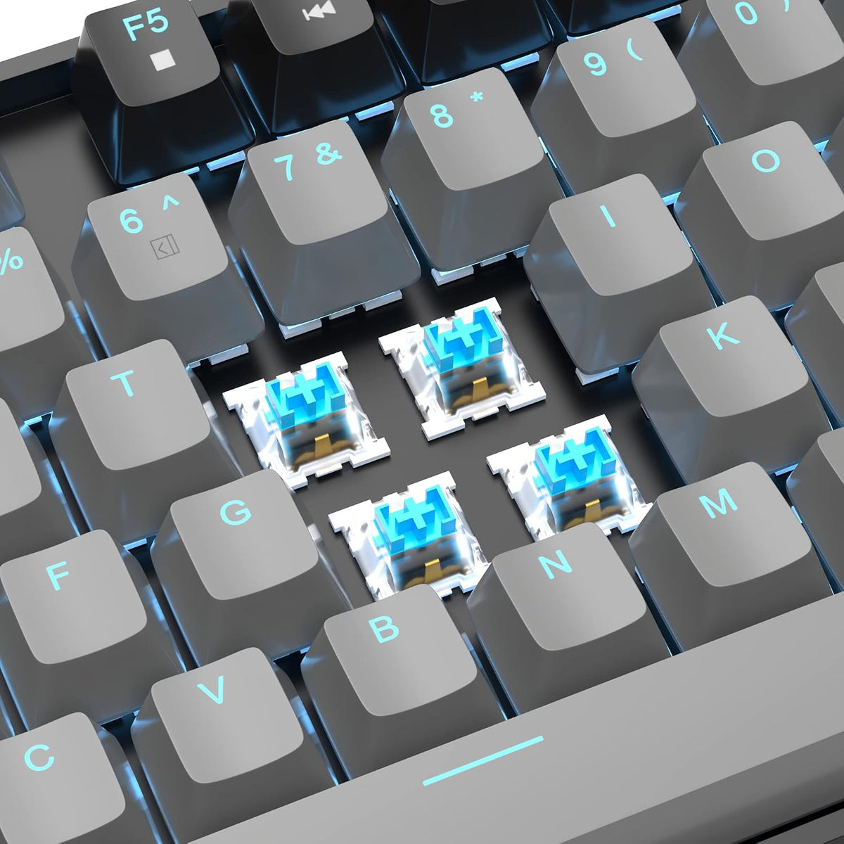 MageGee 75% Mechanical Gaming Keyboard, Blue Switch, LED Backlit, 87 Keys Com...