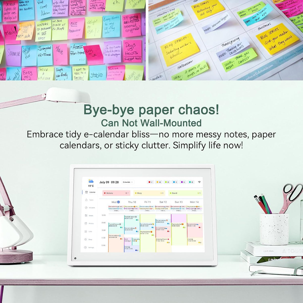 Digital Calendar,10.1 Inch Planner Electronic Calendar&Chore Chart,Smart ...