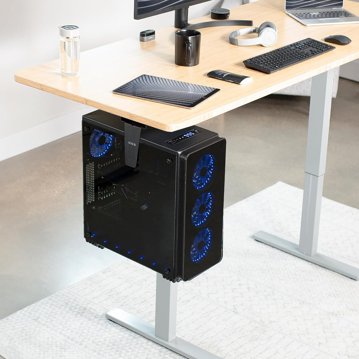 VIVO Under Desk and Wall Office PC Mount w/Swivel