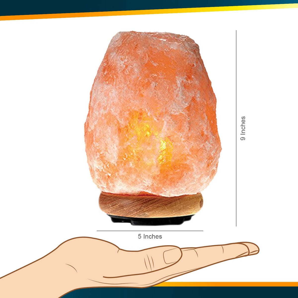 Himalayan Glow Salt Lamp with Touch Dimmer Switch, 5-7 lbs, Natural Pink Crys...