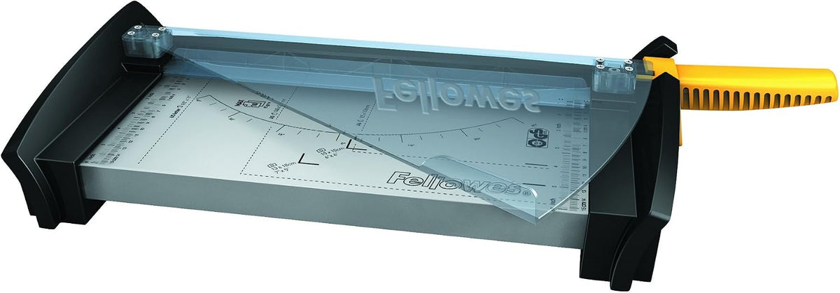 Fellowes Fusion A4 Paper Guillotine, graphite, silver, yellow