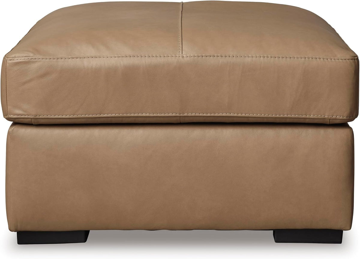 Signature Design by Ashley Bandon Oversized Accent Ottoman, Square Top Grain ...