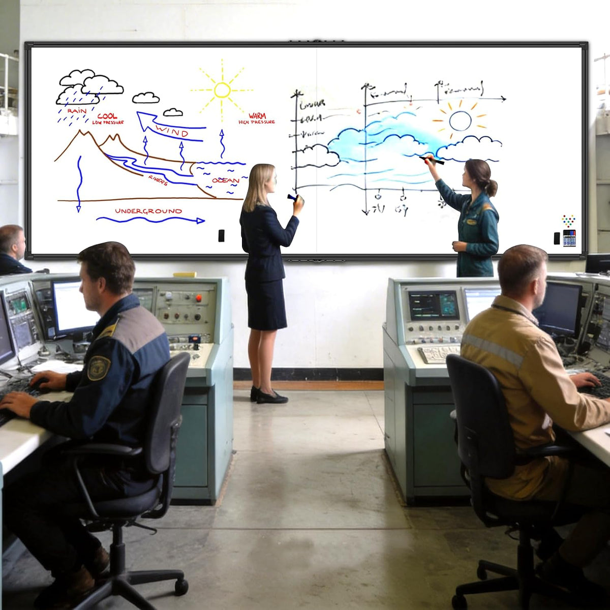118"x48" Extra Large Magnetic Whiteboard