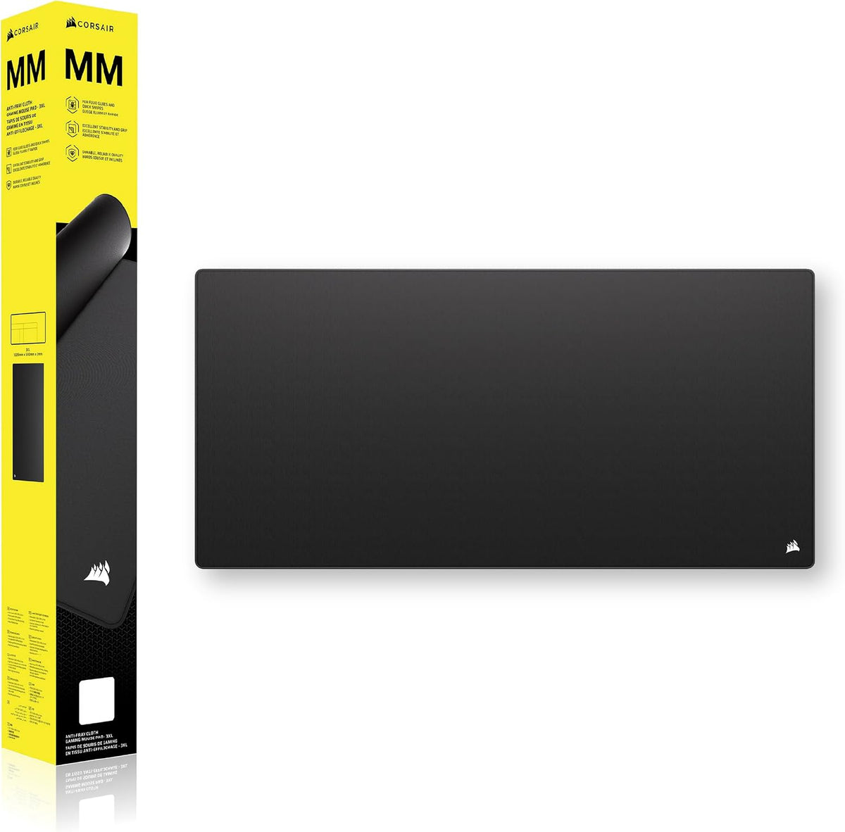 Corsair MM Anti-Fray Cloth Gaming Mouse Pad – Black
