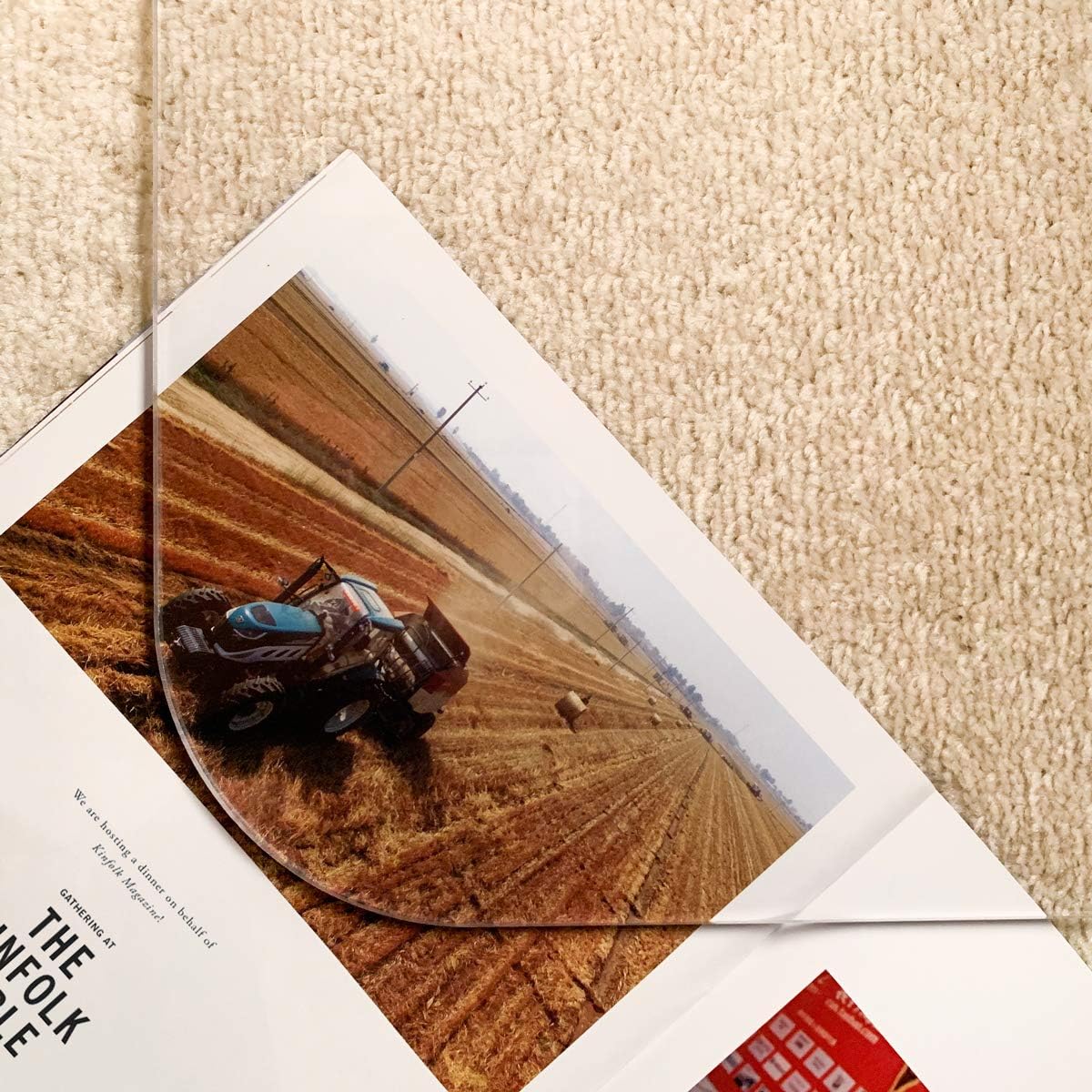 MuArts Thickest 1/5" Crystal Clear Chair Mat for Carpet or Hardwood Floor