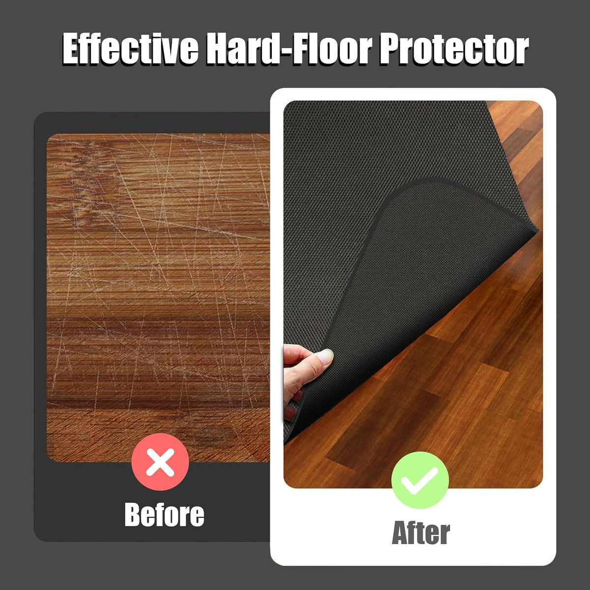 Office Chair Mat for Hardwood Floor,Carpet,Concrete,Tile Surface Protect