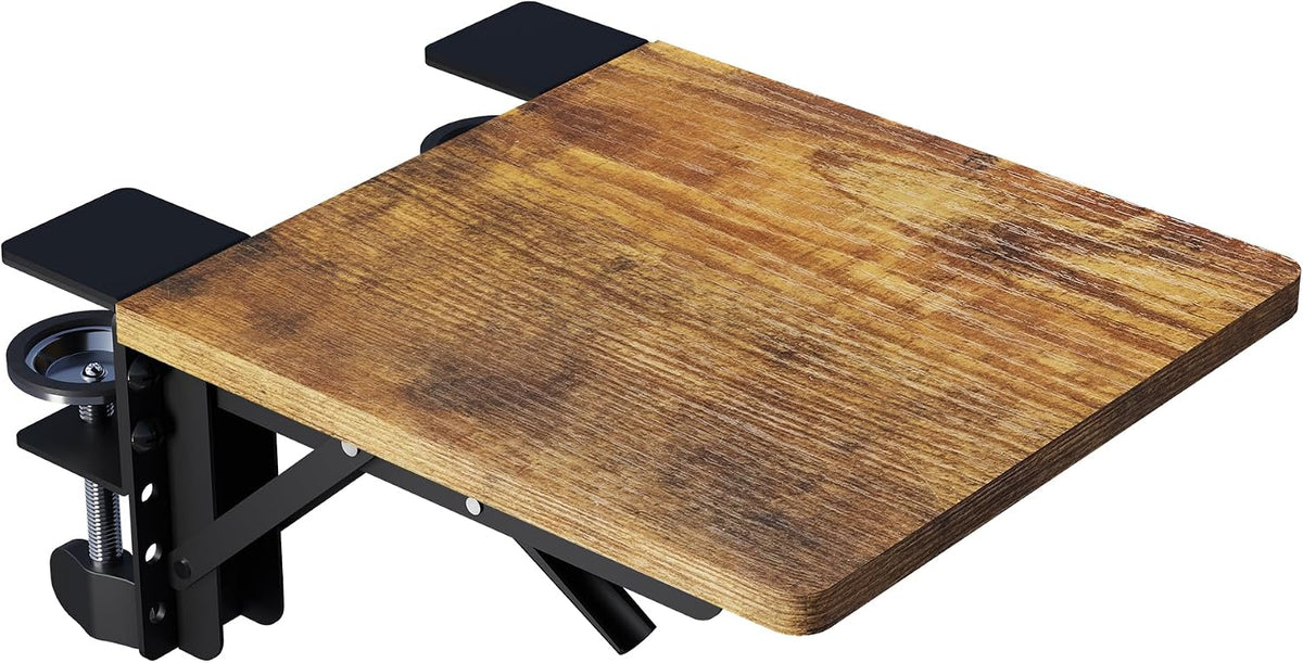 BONTEC Ergonomic Desk Extender Tray, 9.5"x9.1" Table Mount Arm Wris...
