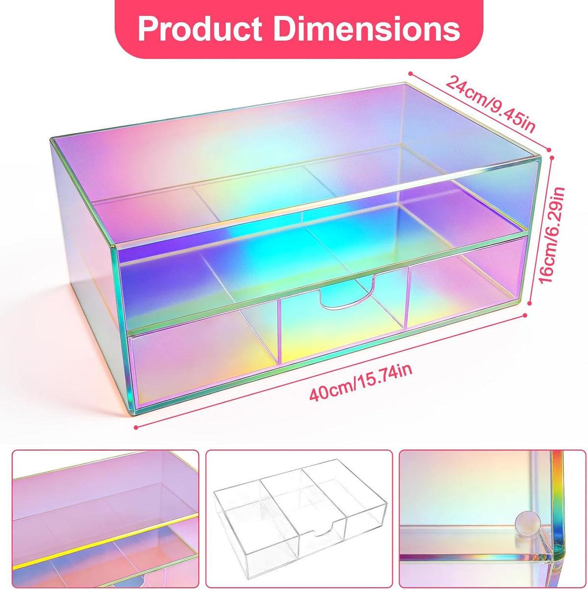 Gelite Acrylic Computer Monitor Stand for Desk Monitor Riser with Drawer Desk...