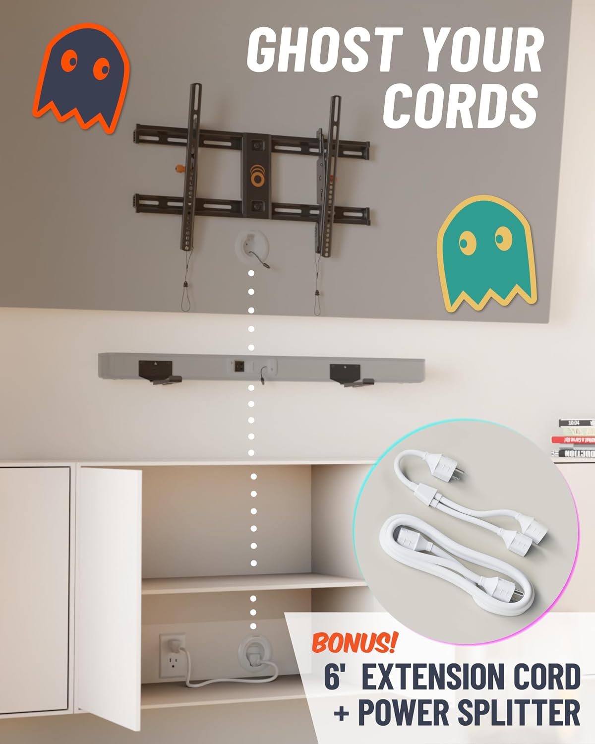 ECHOGEAR in Wall Cable Management Kit for TV & Soundbar, DIY Cord Hider