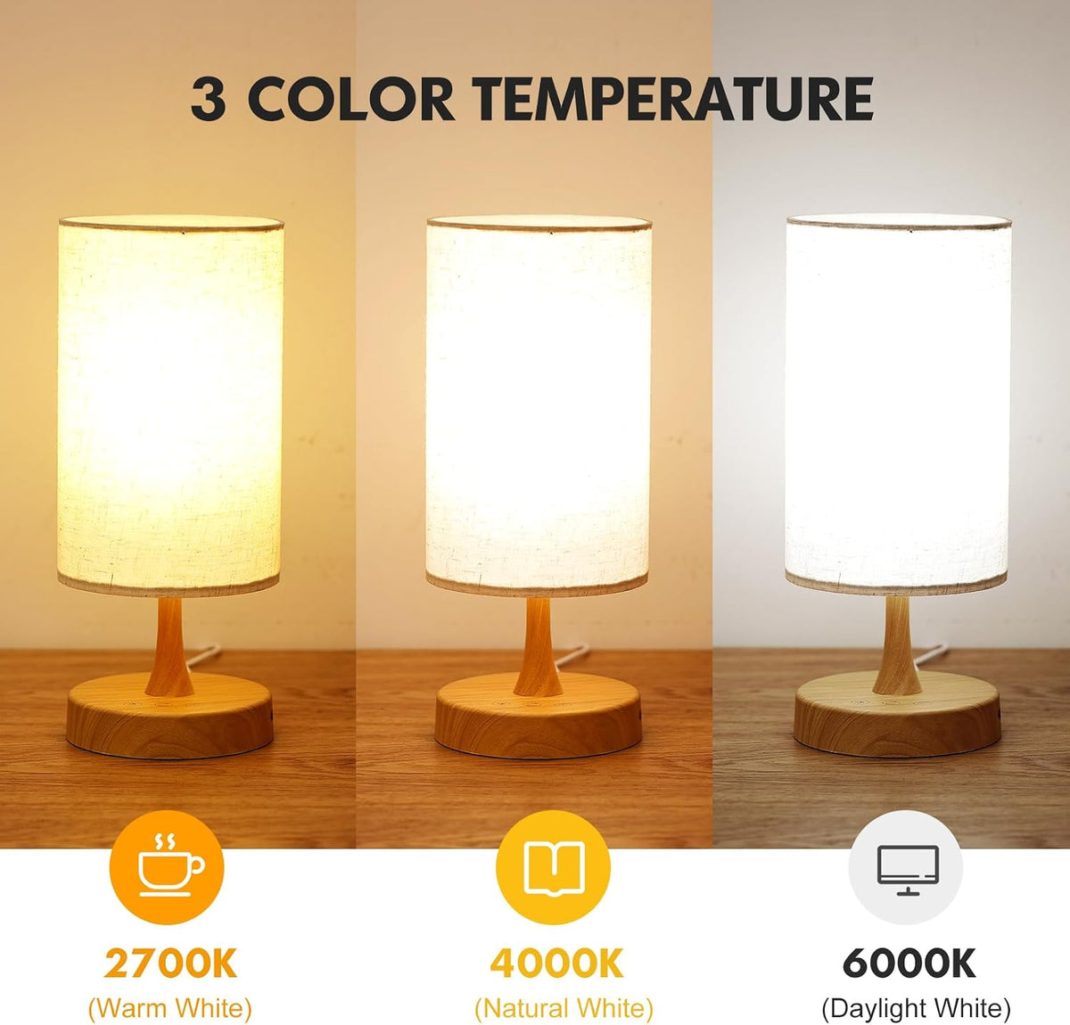 Caromolly Light Therapy Lamp, Sunlight Lamp 10000 Lux with Remote Control, 3 ...