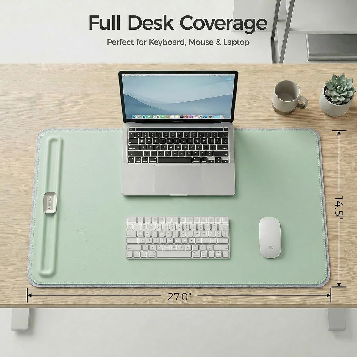 Premium Double-Sided Faux Leather Desk Pad – Non-Slip, Waterproof, with Magne...