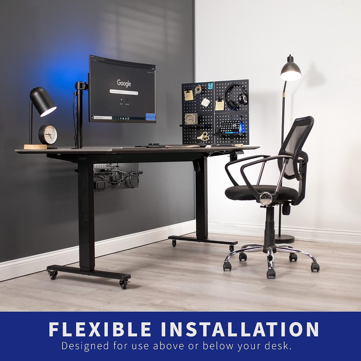 VIVO Clamp-on 12 x 20 in Desk Pegboard
