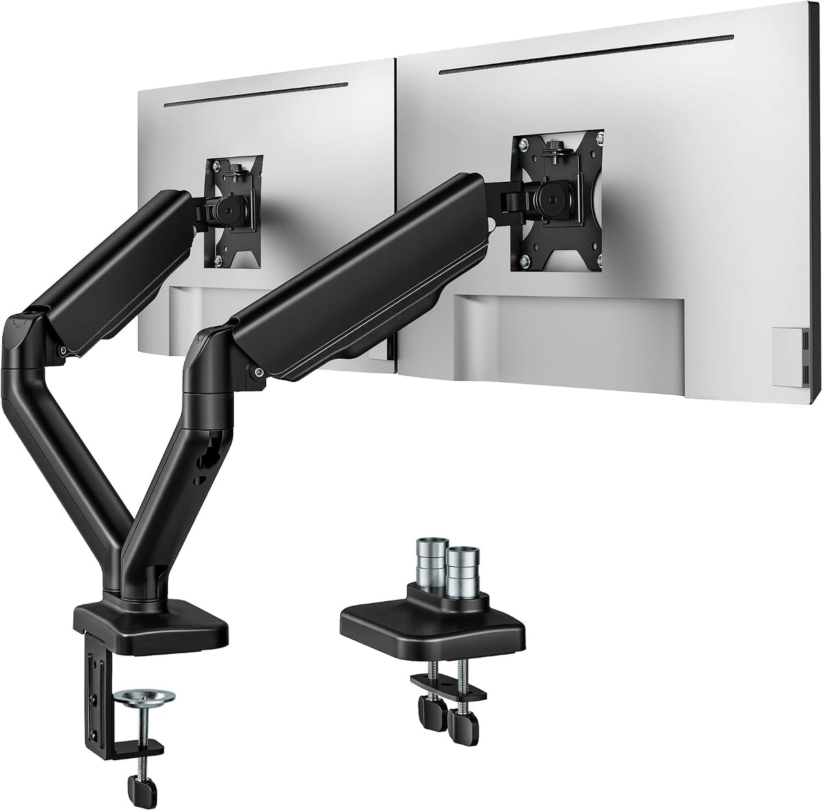 monTEK Dual Monitor Arm for 17-32" Flat/Curved Screen up to 19.8 lbs