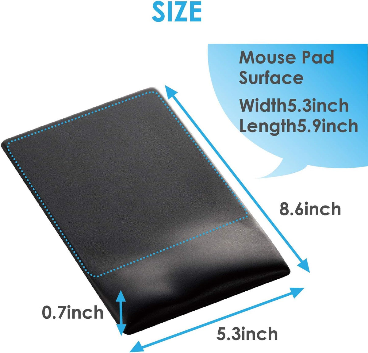 Elecom MP-115BK Mouse Pad Wrist Rest FITTIO Gel Material Low Black