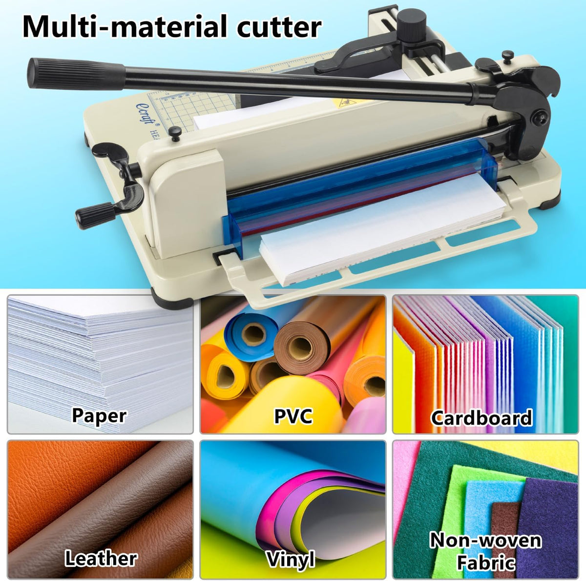 Ecraft Heavy Duty 12" Guillotine Paper Cutter - 400 Sheet Capacity,Solid...