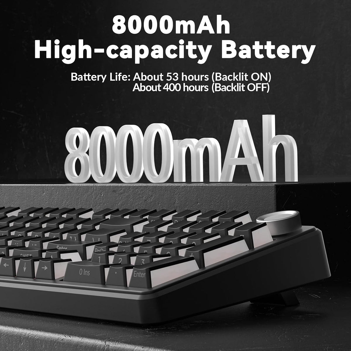 AULA F99 Pro Wireless Mechanical Keyboard-Silent Version,BT5.0/2.4GHz/USB-C H...