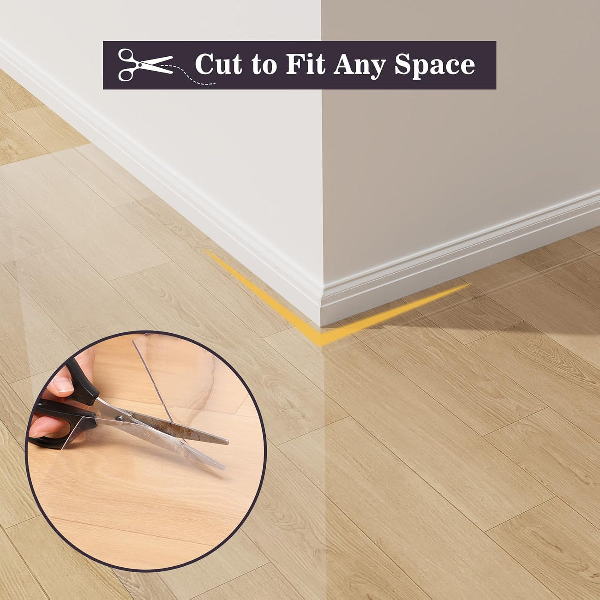 6'×9' No Spill Floor Mat, Easy Care Plastic Area Rug Protector Cover