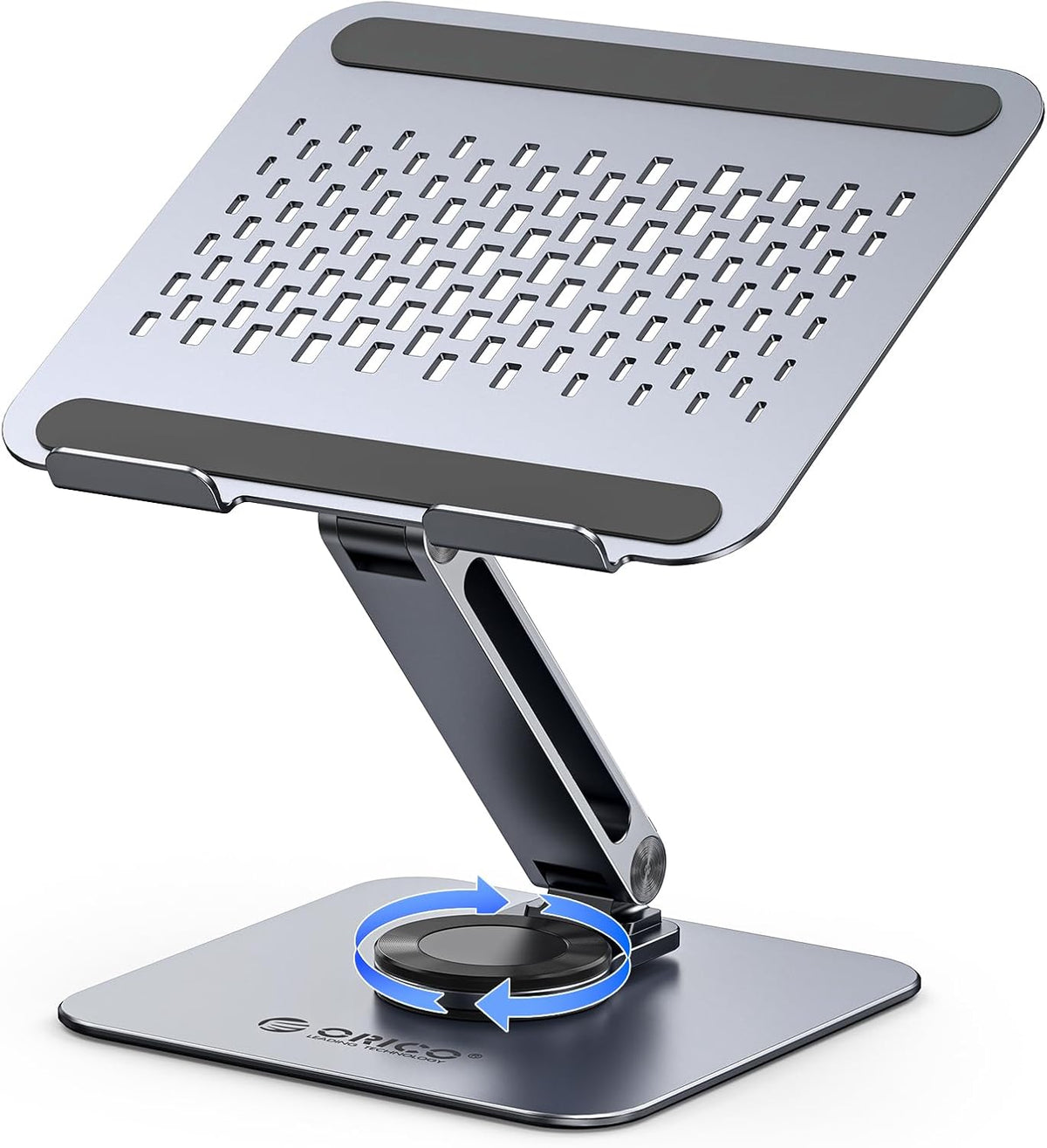 ORICO Adjustable Laptop Stand with 360° Rotating Base, Aluminum ST10-Gray