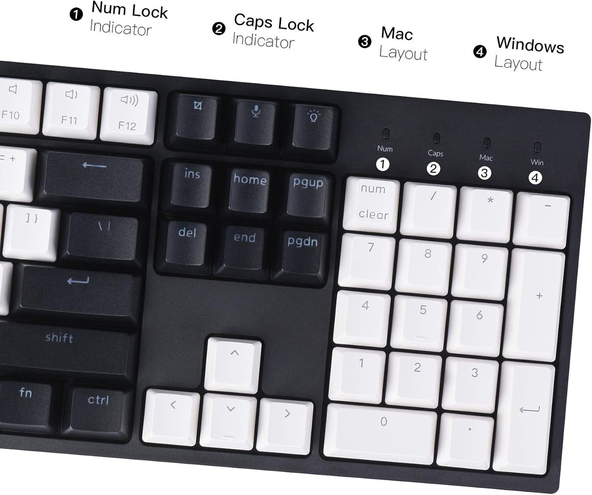 Keychron C2 Wired Full-Size Keyboard, Brown Switch, White Backlit